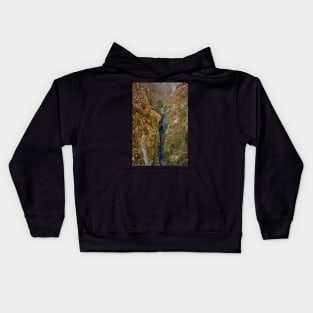 Gorge and a river in the mountains Kids Hoodie